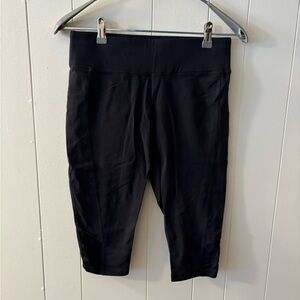 Lucy Black Leggings Womens Small basic workout running pants Capri